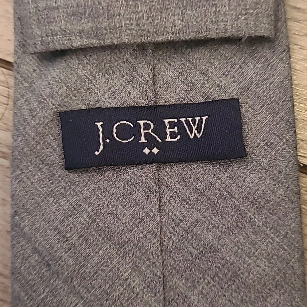 J CREW Preppy‎ Grey Weave Skinny Mens Cotton Tie
